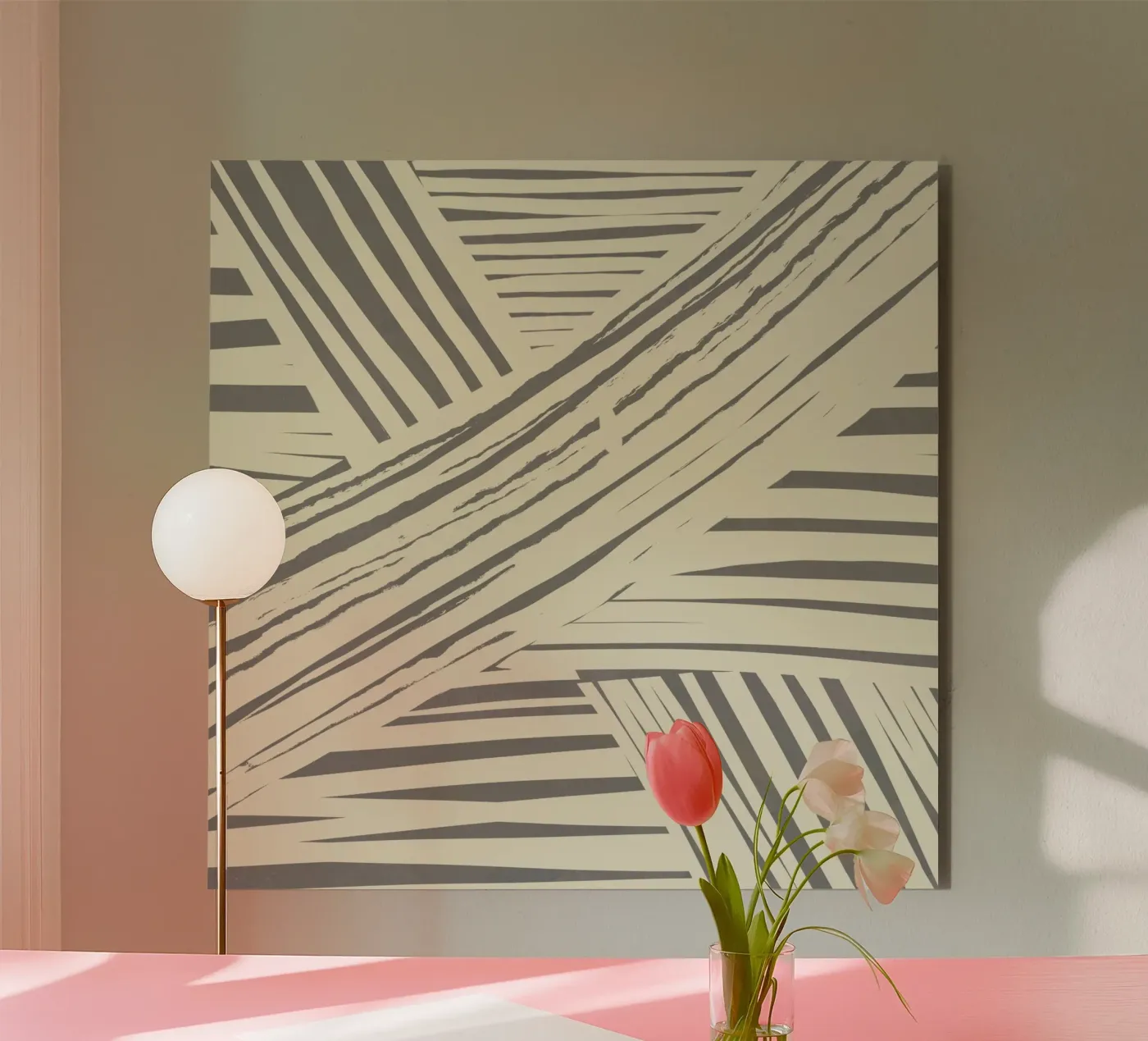 Grey diagonal stripe pattern forex plate by Little Dean