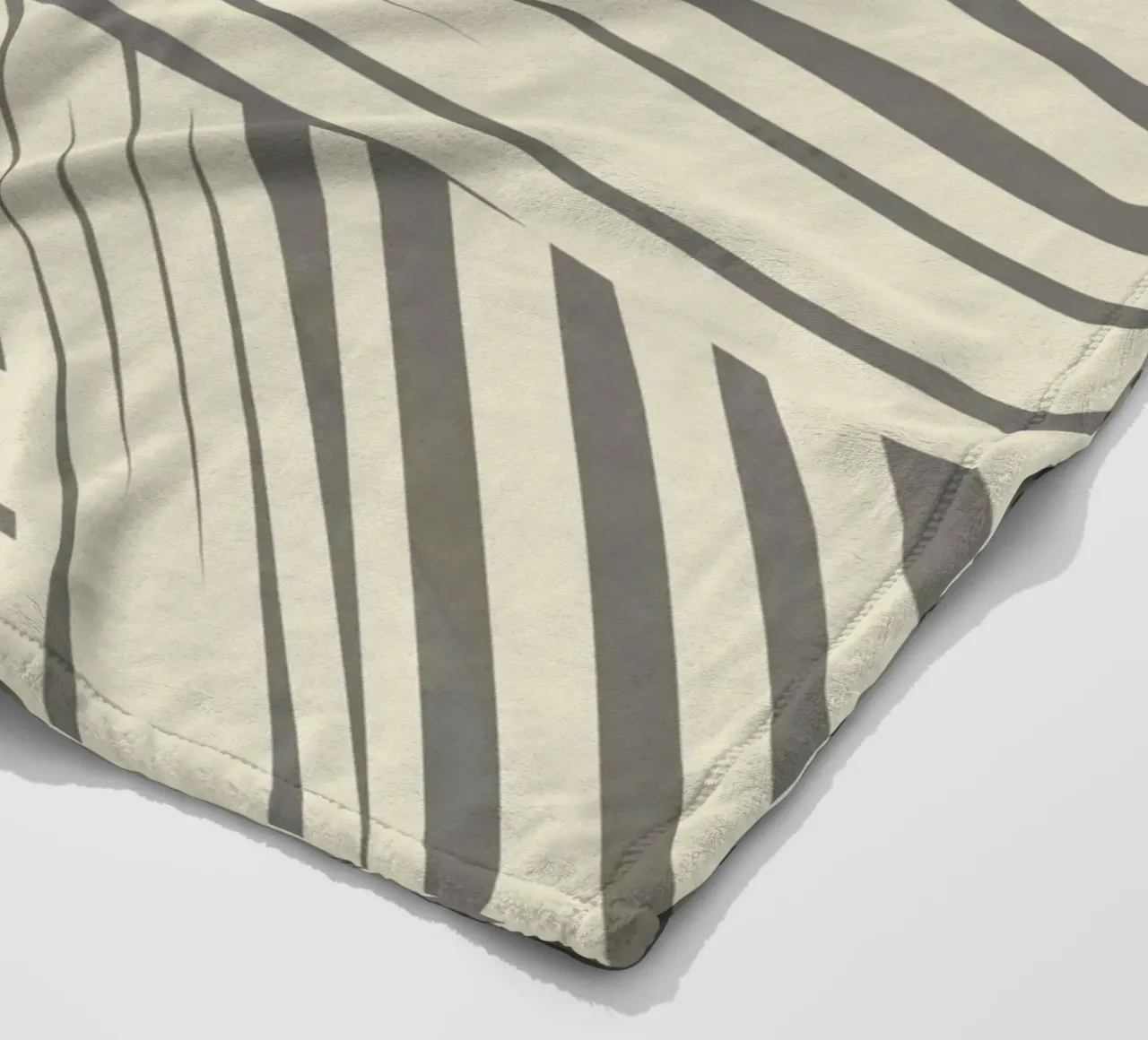 Grey diagonal stripe pattern fleece blanket by Little Dean
