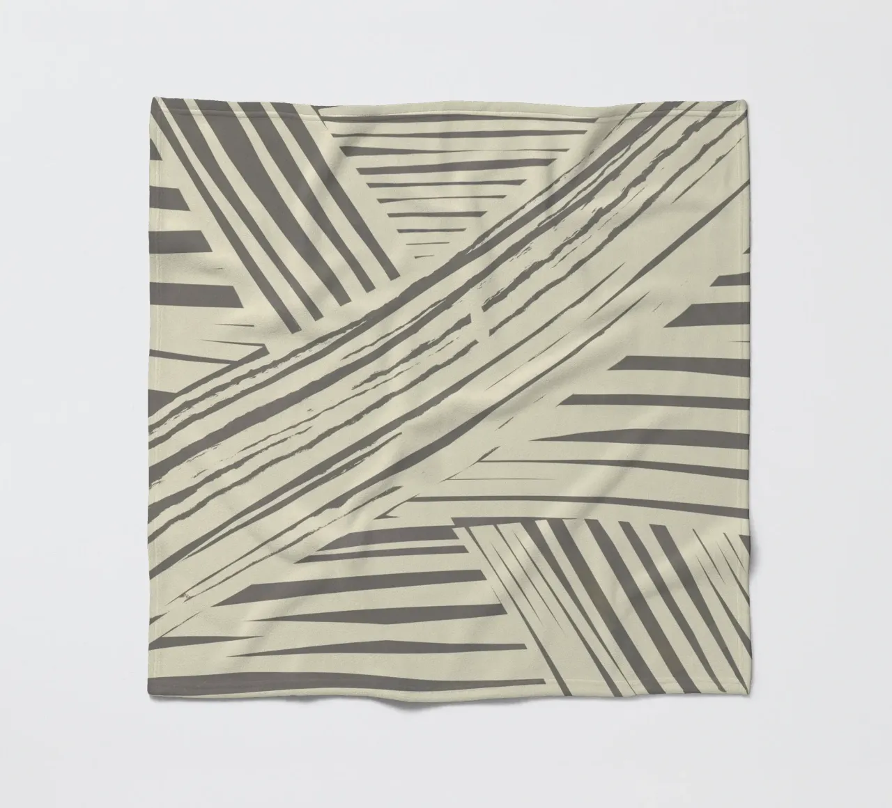 Grey diagonal stripe pattern fleece blanket by Little Dean