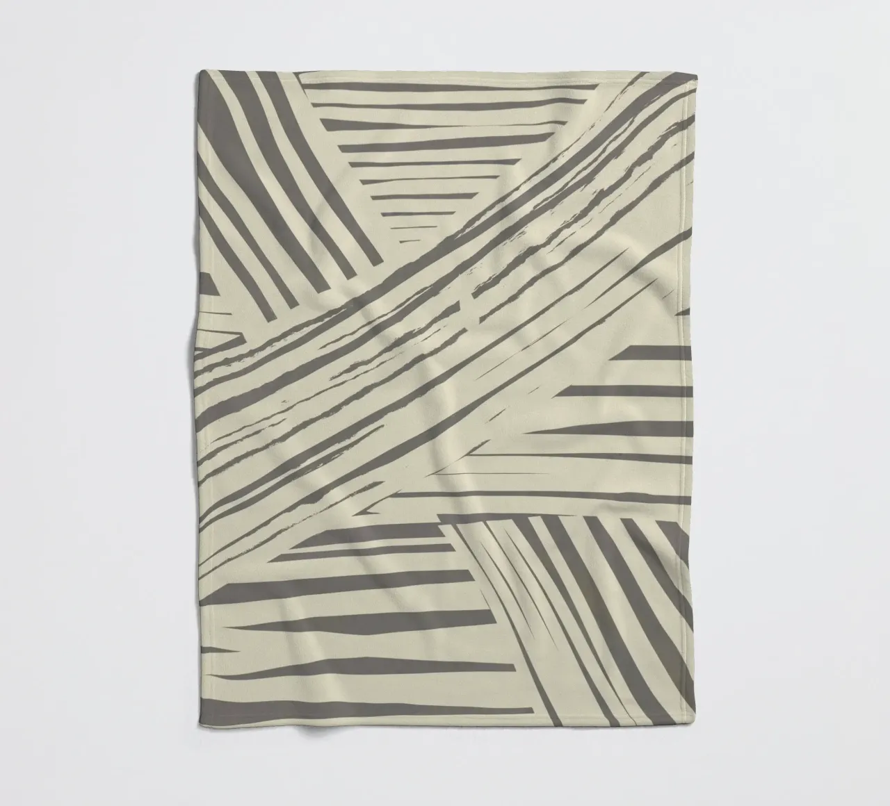 Grey diagonal stripe pattern fleece blanket by Little Dean