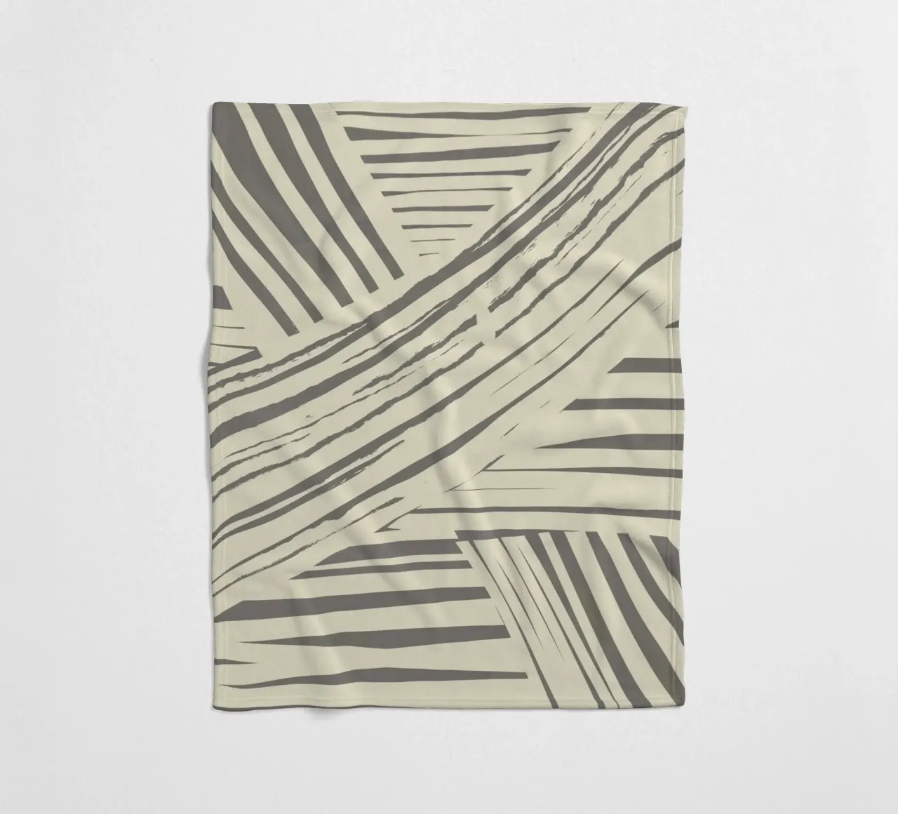 Grey diagonal stripe pattern fleece blanket by Little Dean