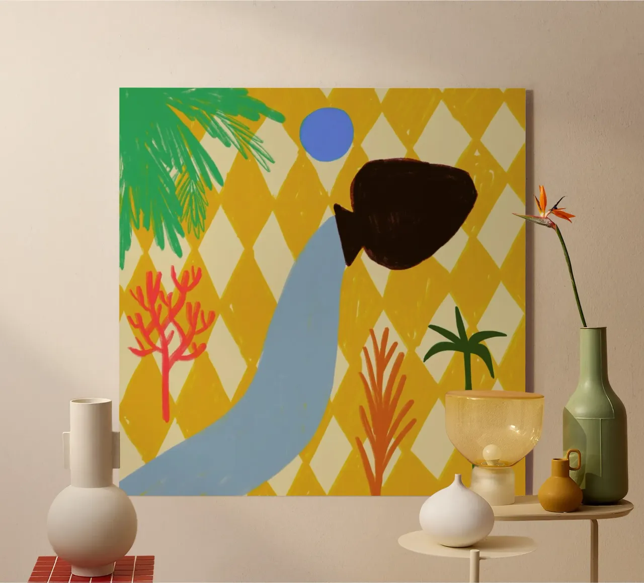 Aquarius acryl van Sandra Poliakov