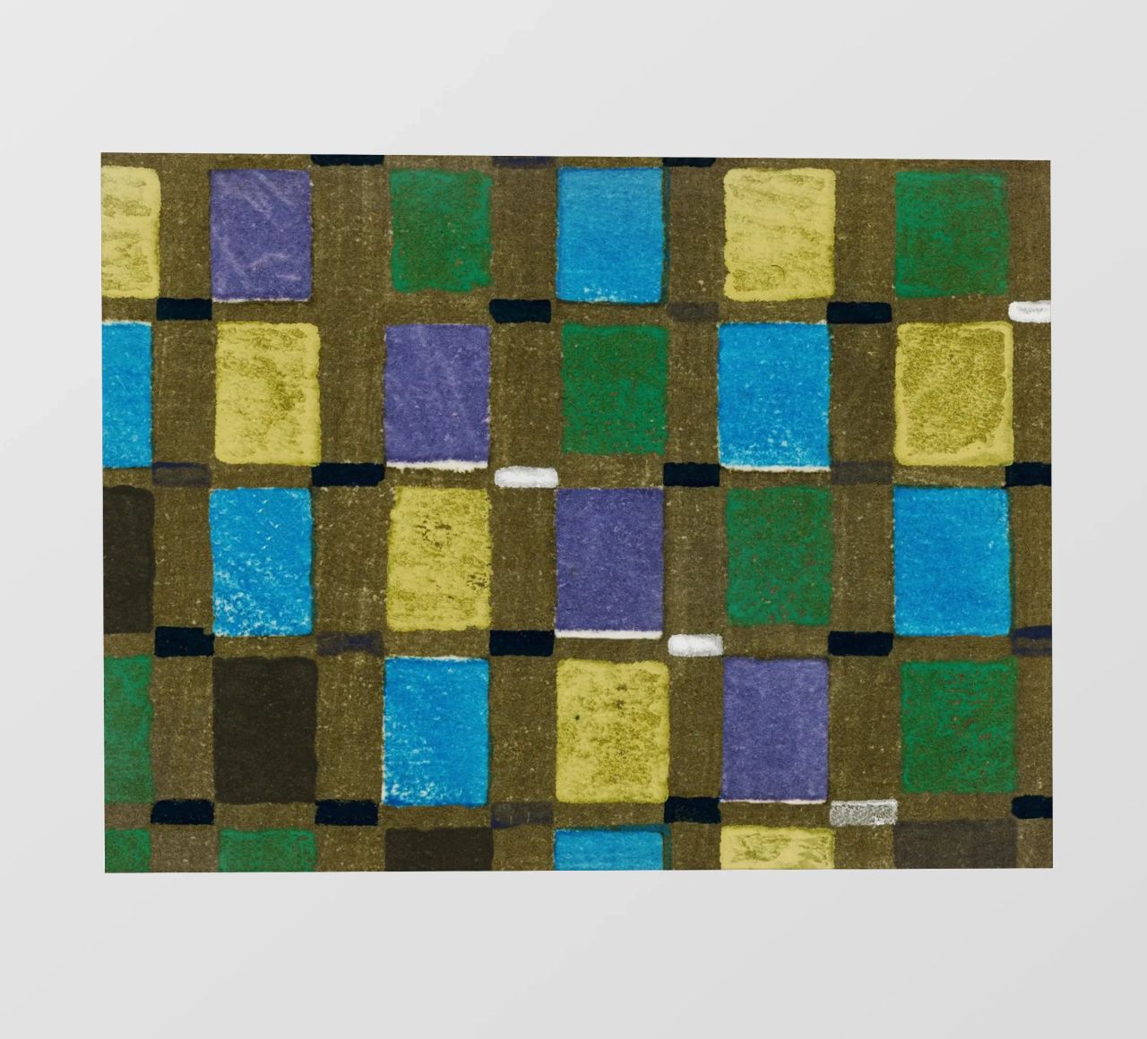 Vintage woodblock print of Japanese textile squares lámina retroiluminada de vintageshop