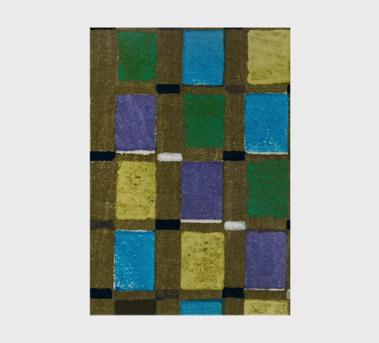 Vintage woodblock print of Japanese textile squares diario da vintageshop
