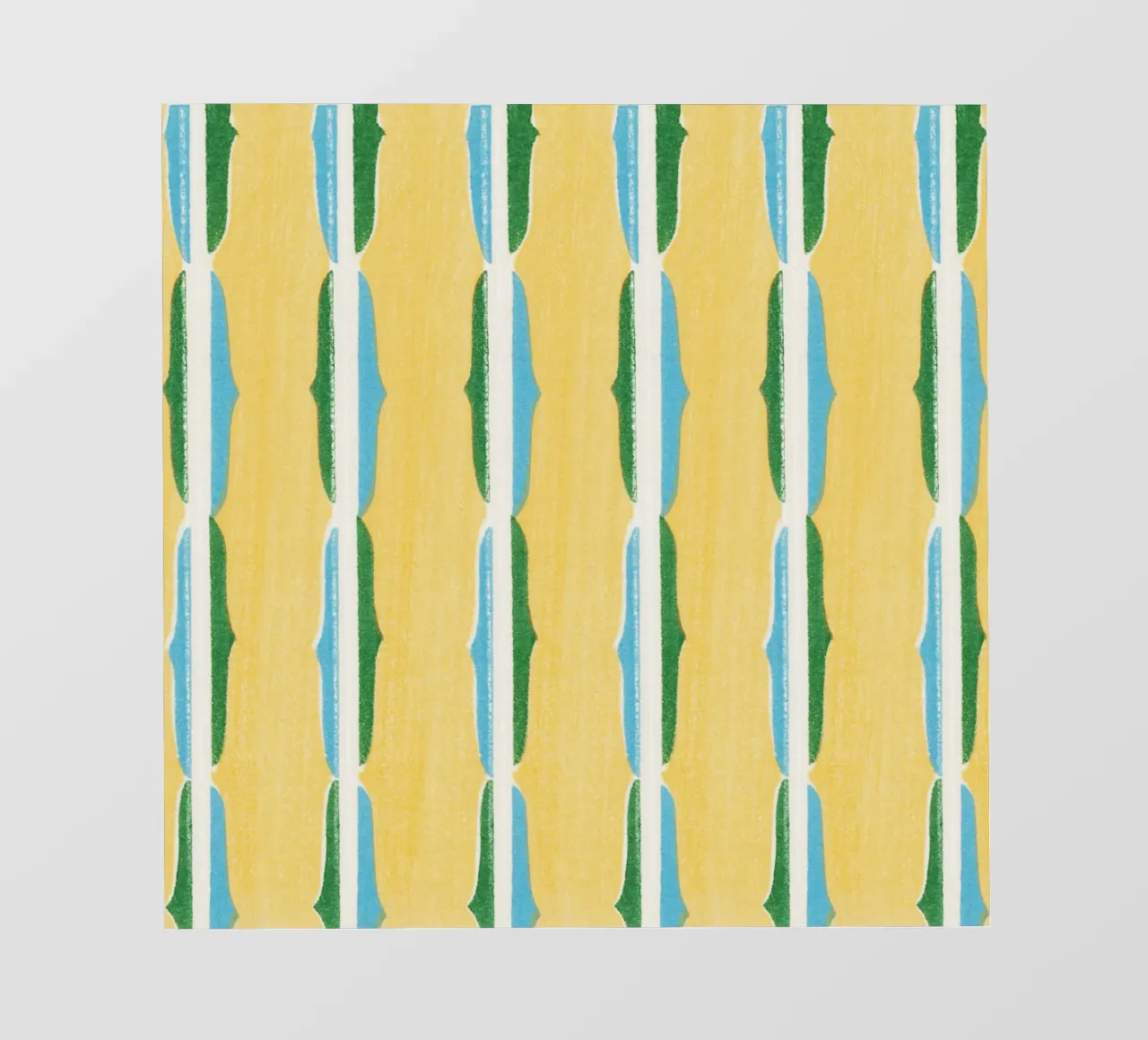 Vintage woodblock print of Japanese textile telo in pvc da vintageshop