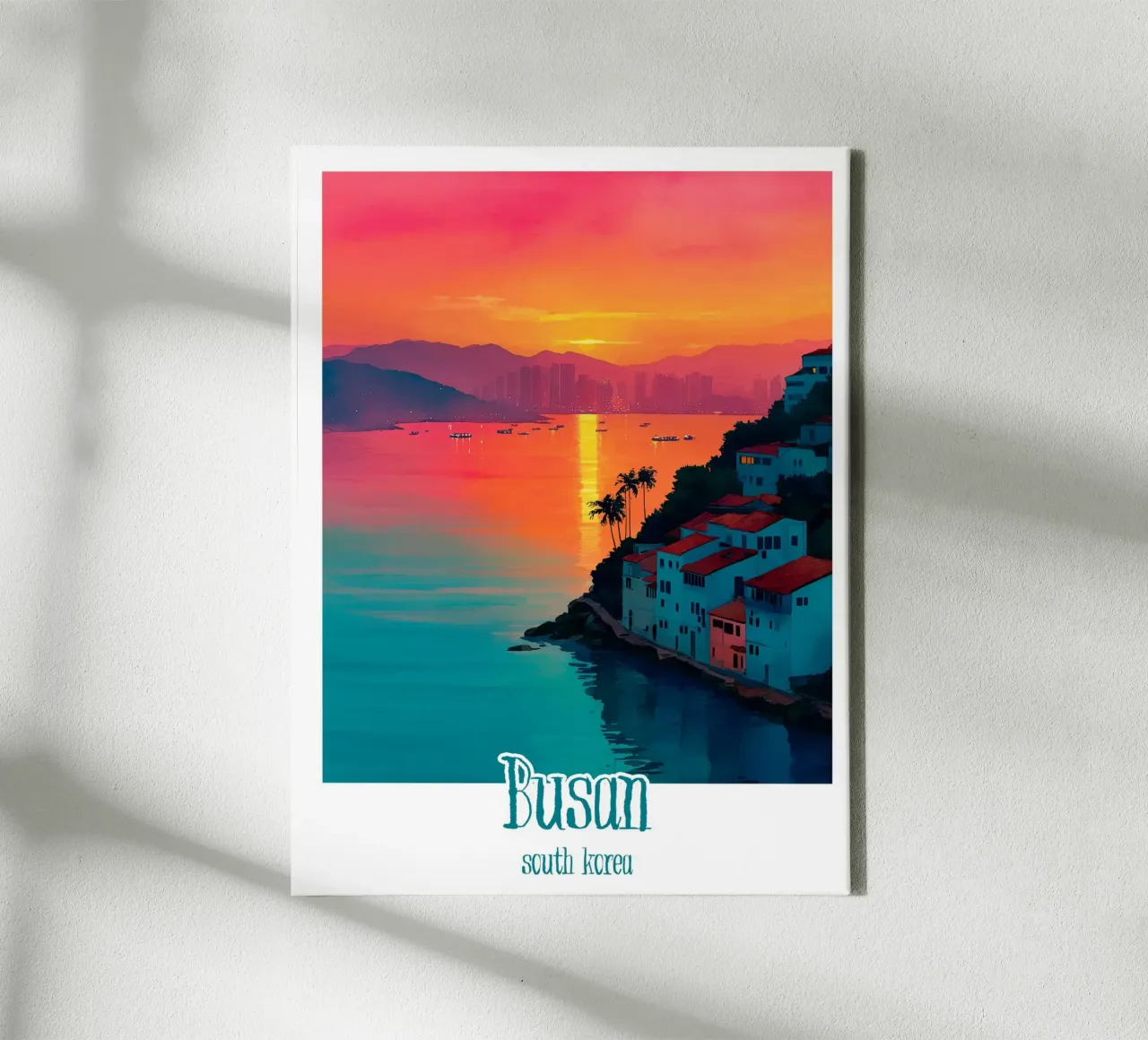 Cartel de Busan, Corea del Sur lienzo de Frame the World