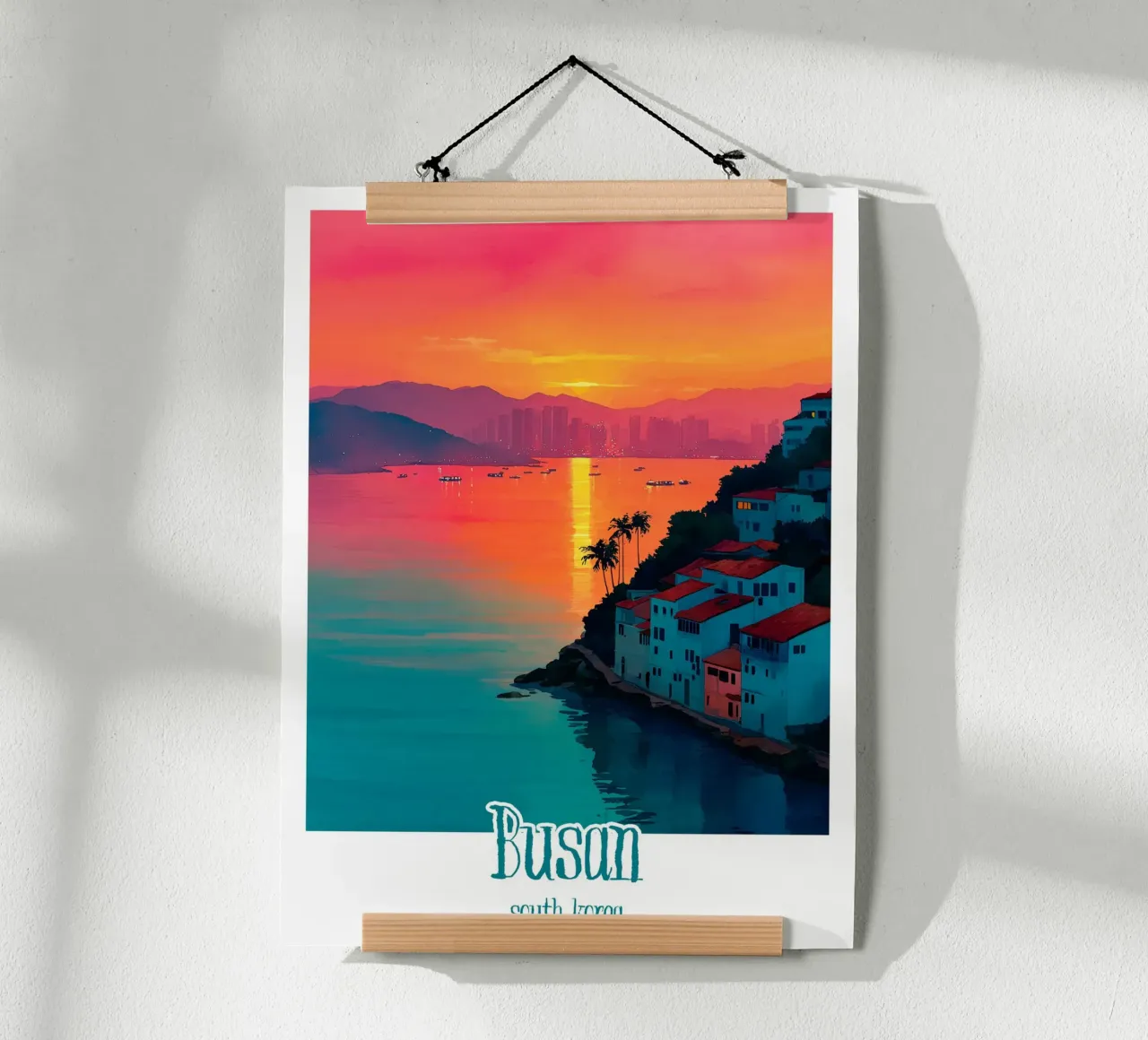Busan poster, South Korea hahnemühle by Frame the World