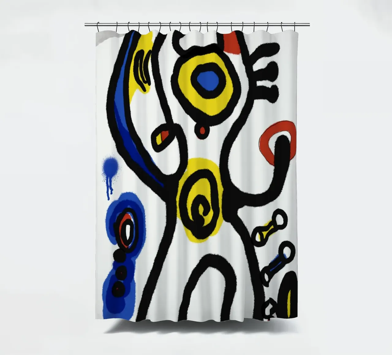 Cyclops reimagination shower curtain by Little Dean