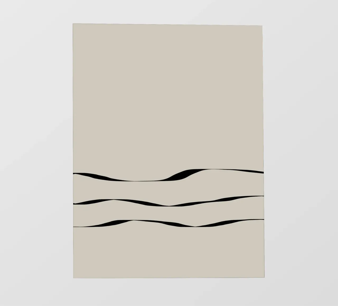 Japanese minimalist artwork with three black lines pellicola backlit da Imaginative