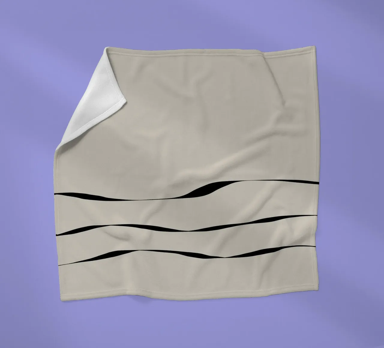 Japanese minimalist artwork with three black lines coperta in pile da Imaginative