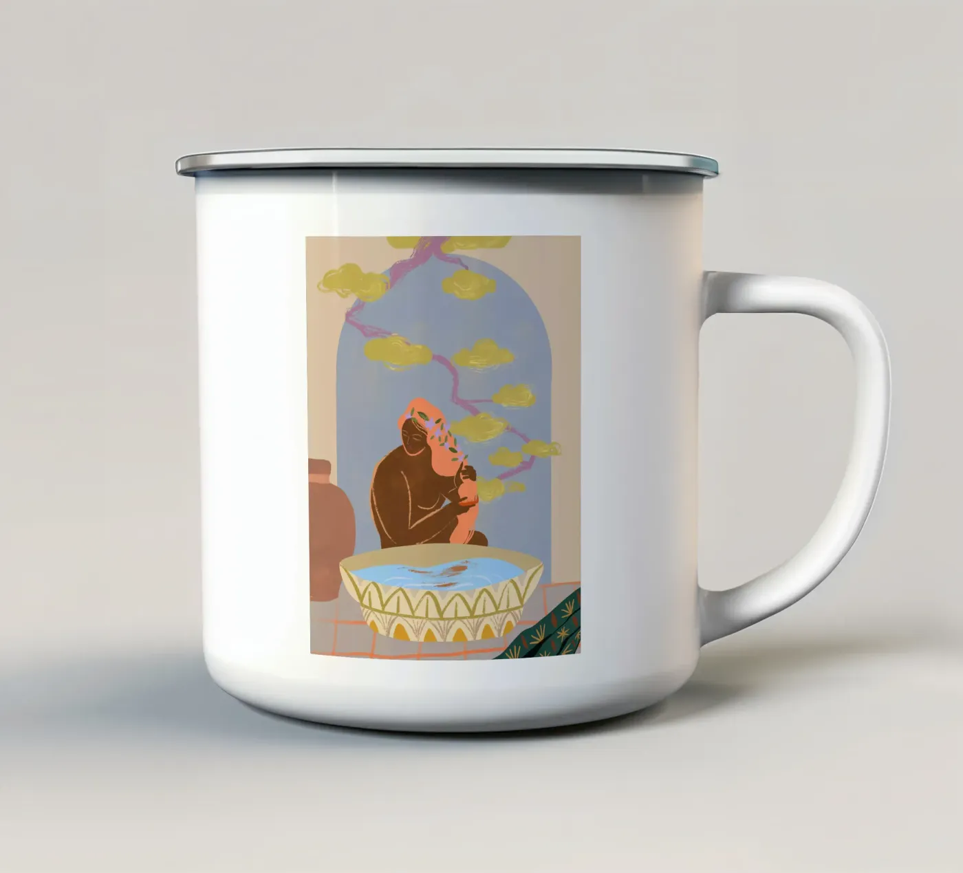 Reflection enamel mug by Arty Guava