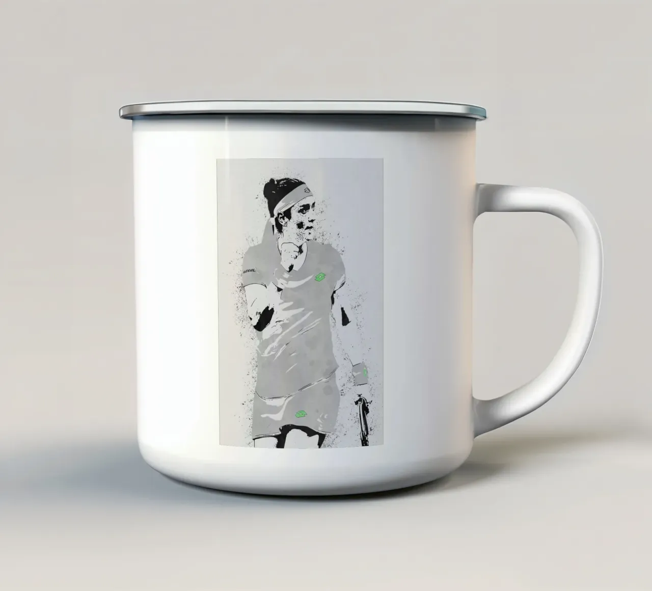 Ons Jabeur tazza in smalto da tenten