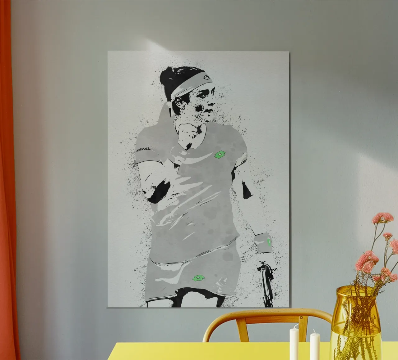 Ons Jabeur poster con telaio in alluminio da tenten
