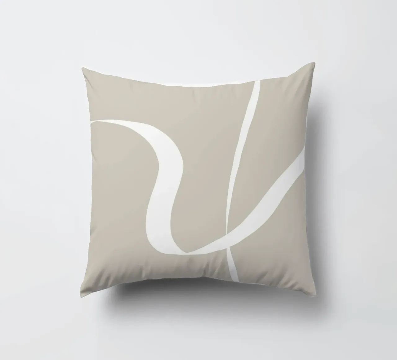 Japandi minimalist artwork with graceful lines cuscino da Imaginative