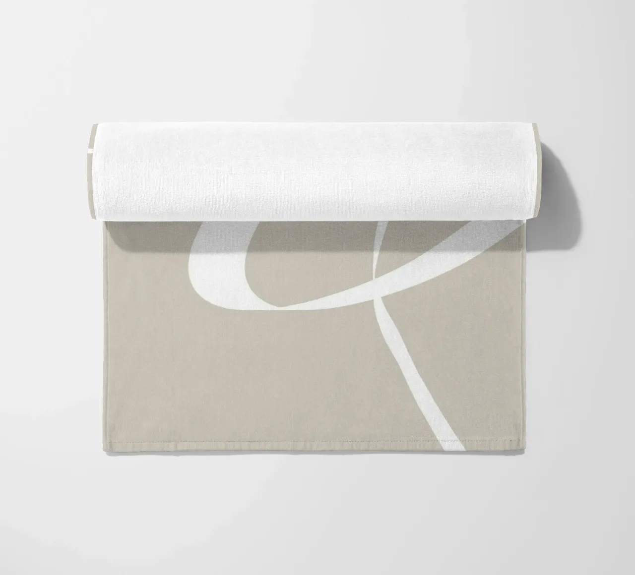 Japandi minimalist artwork with graceful lines telo mare da Imaginative
