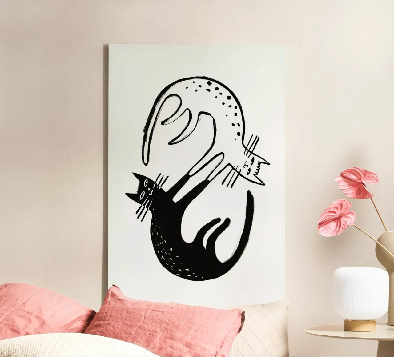 Kitten Around tela con Cornice a cassetta da Graphite