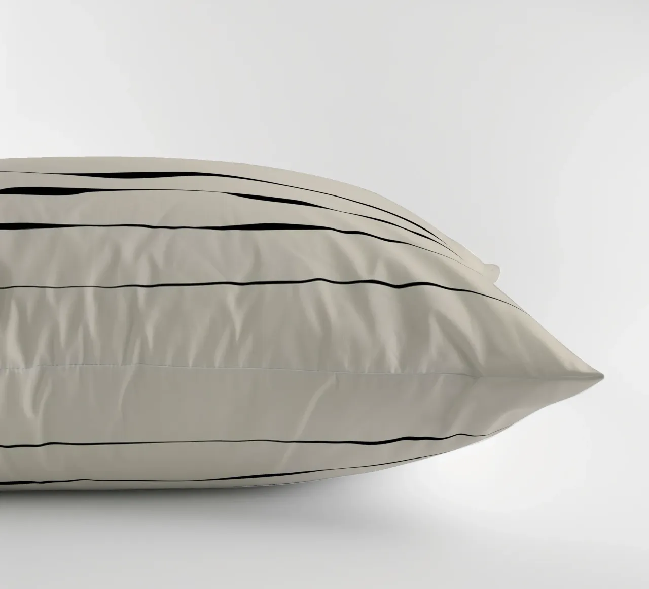Japanese minimalist artwork with black lines cuscino da Imaginative