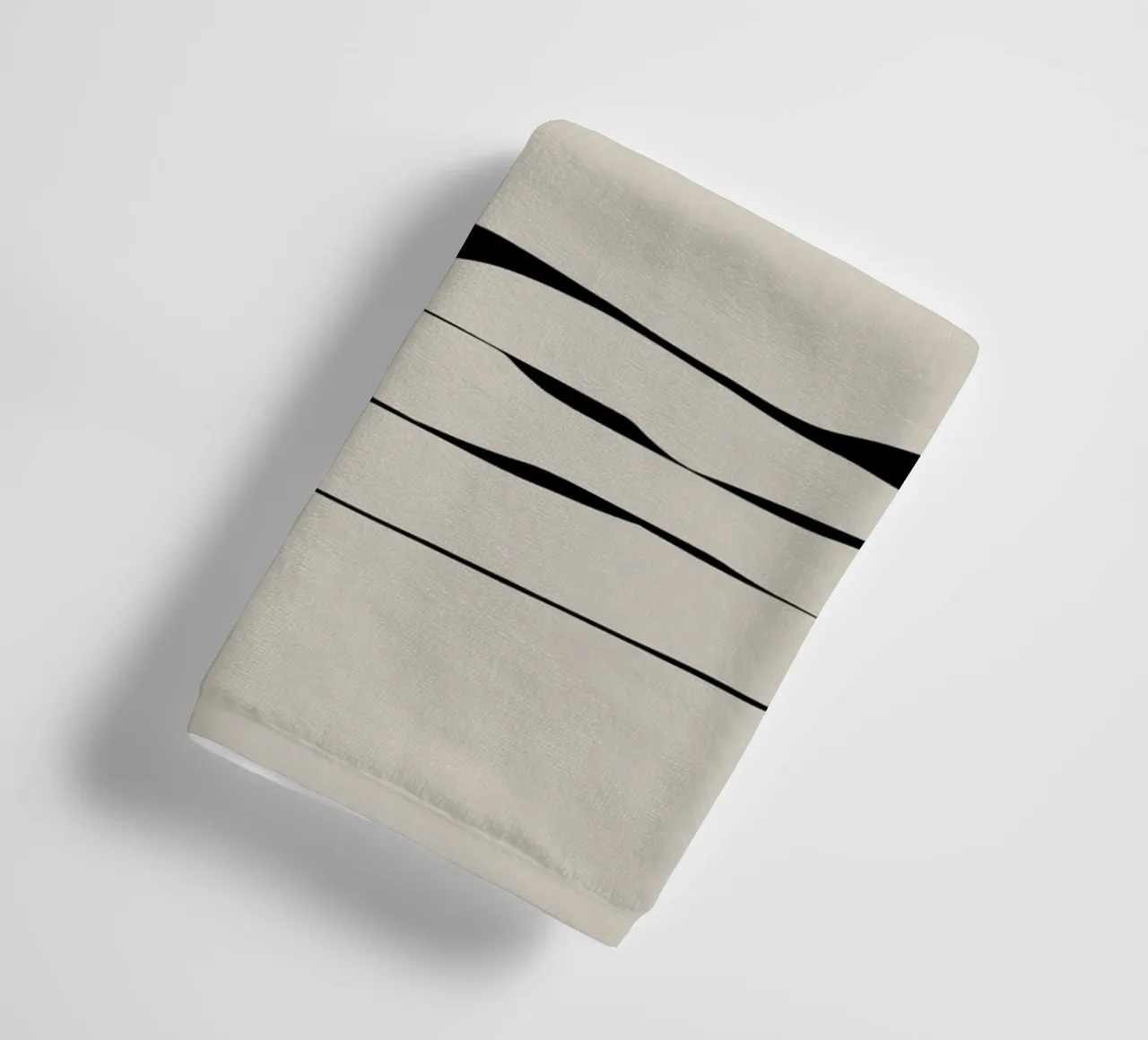 Japanese minimalist artwork with black lines asciugamano da bagno da Imaginative