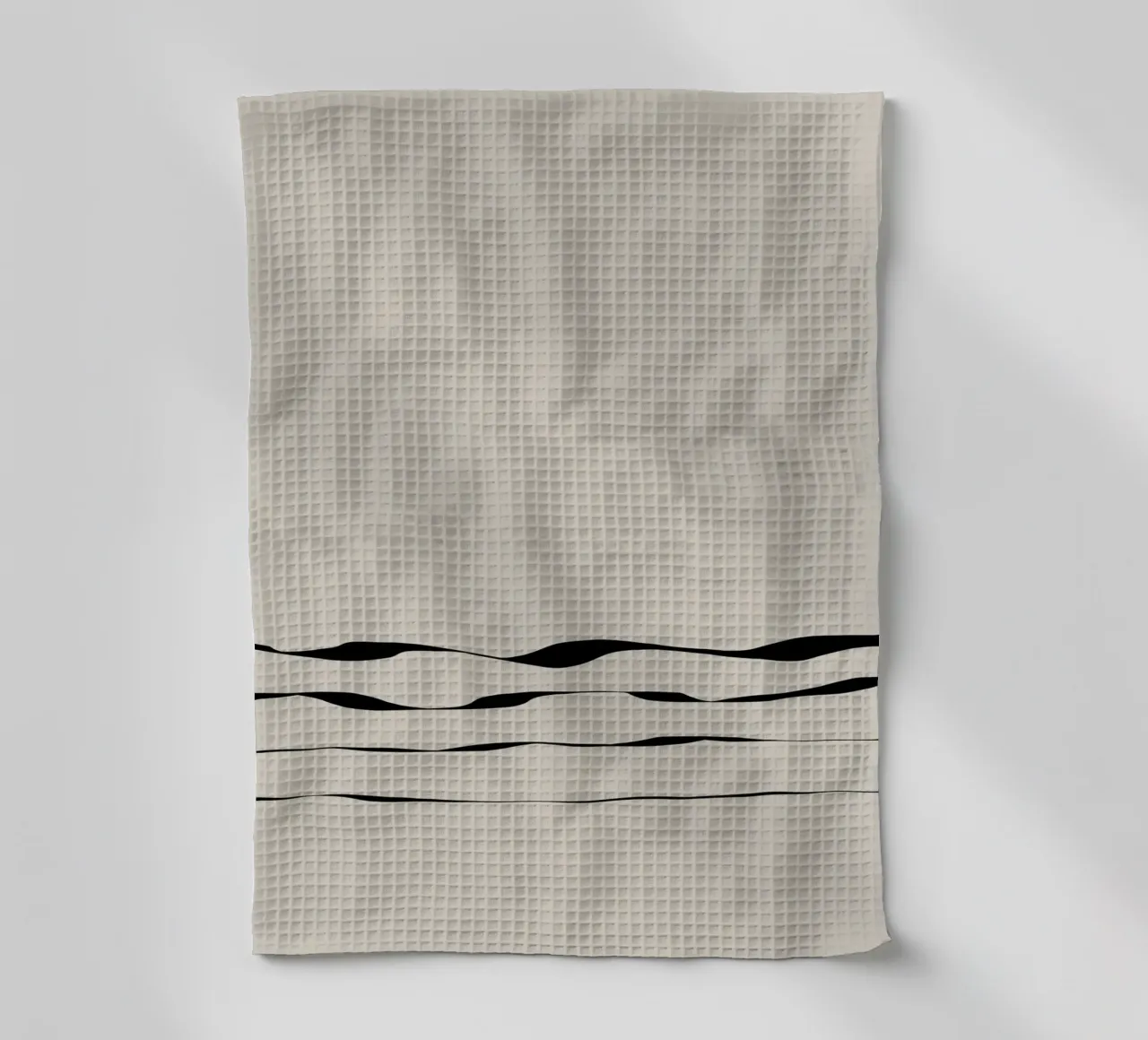 Japanese minimalist artwork with black lines canovaccio da cucina da Imaginative