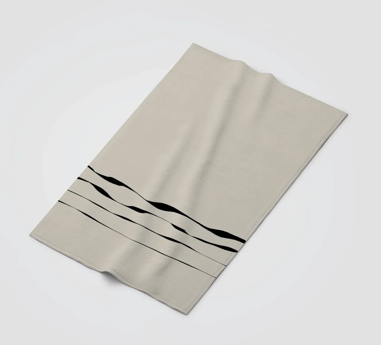 Japanese minimalist artwork with black lines coperta in pile da Imaginative