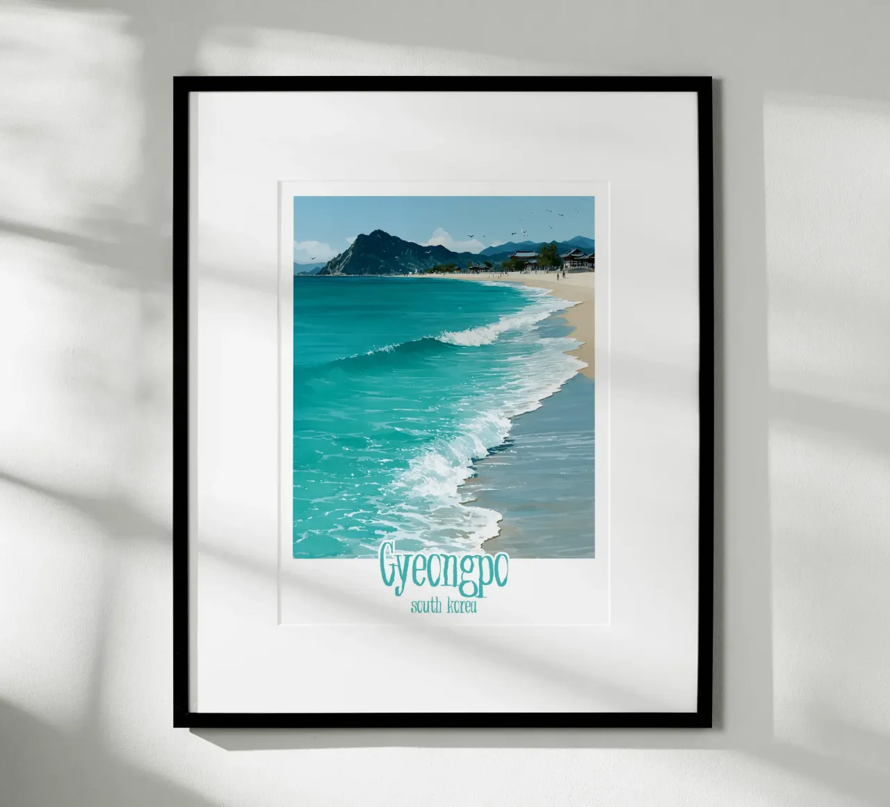 Affiche Gyeongpo, Corée du Sud poster avec cadre en plastique de Frame the World