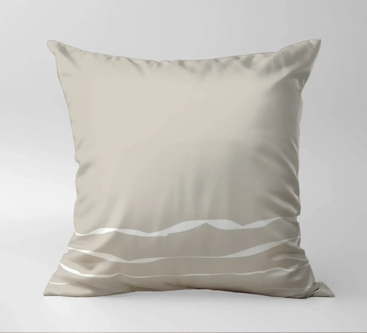 Japanese minimalist artwork with white lines cuscino da Imaginative