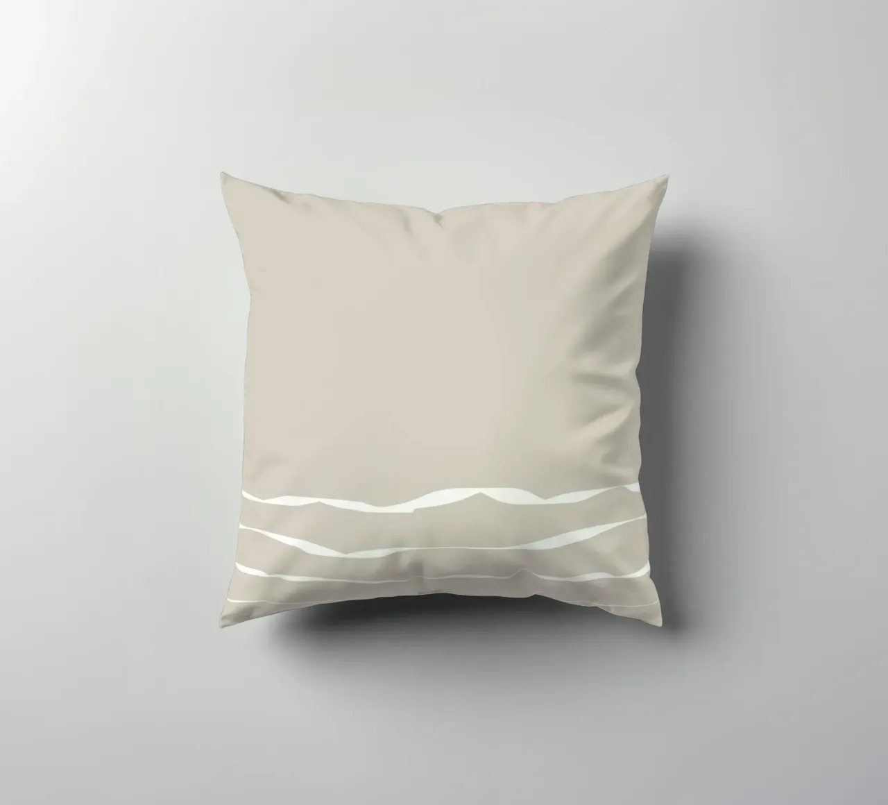 Japanese minimalist artwork with white lines cuscino da Imaginative