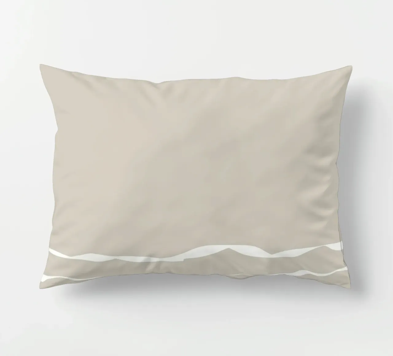 Japanese minimalist artwork with white lines cuscino da Imaginative