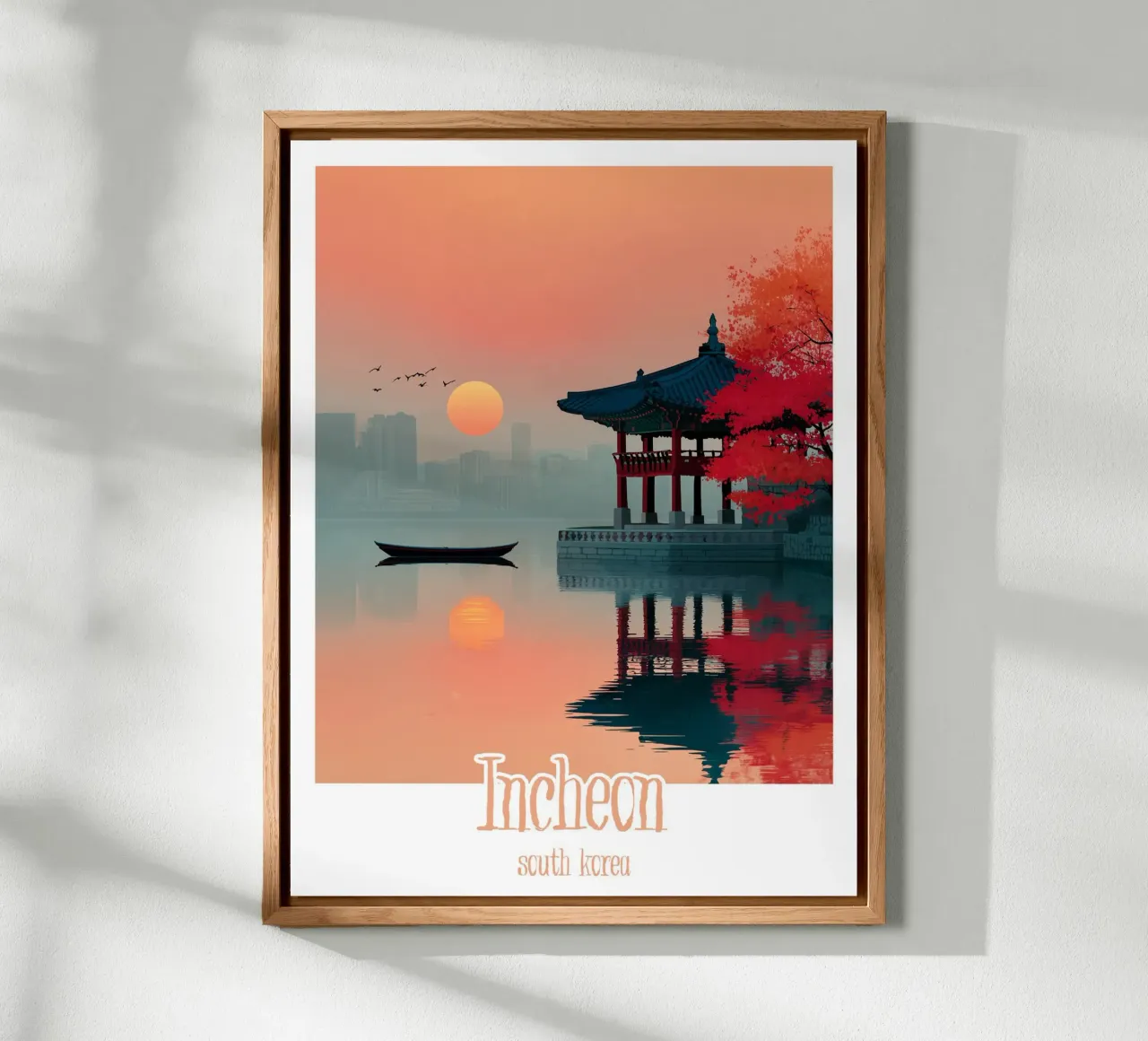 Poster Incheon, Corea del Sud alluminio dibond da Frame the World