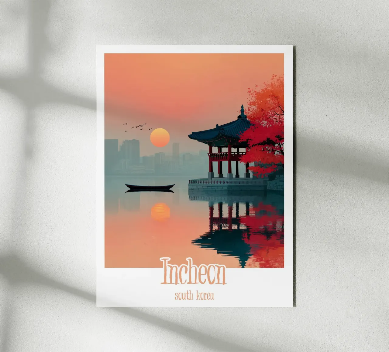 Poster Incheon, Corea del Sud alluminio dibond da Frame the World