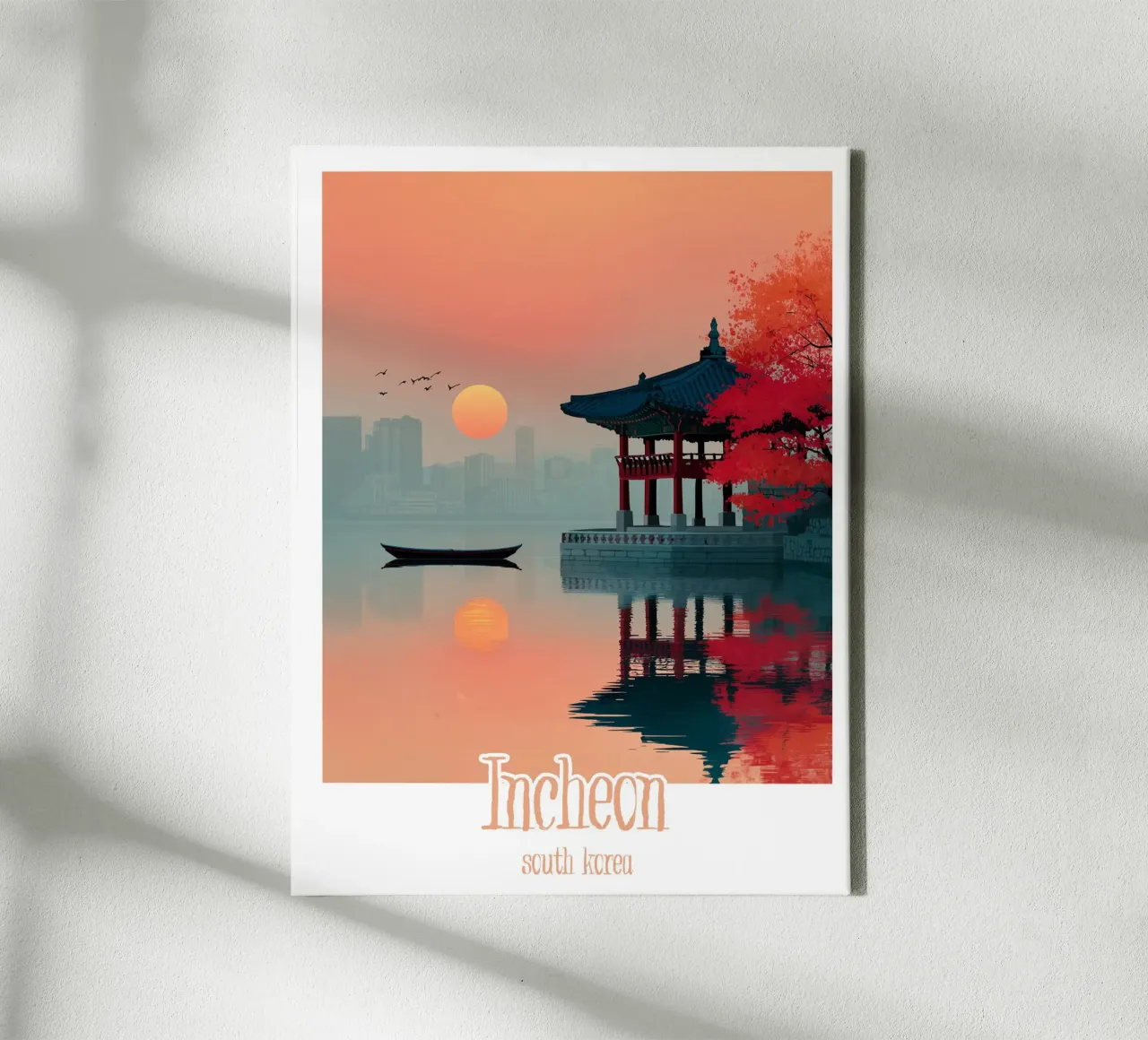 Poster Incheon, Corea del Sud tela da Frame the World