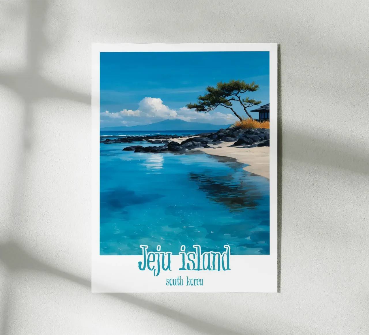 Poster dell'isola di Jeju, Corea del Sud plexiglass da Frame the World