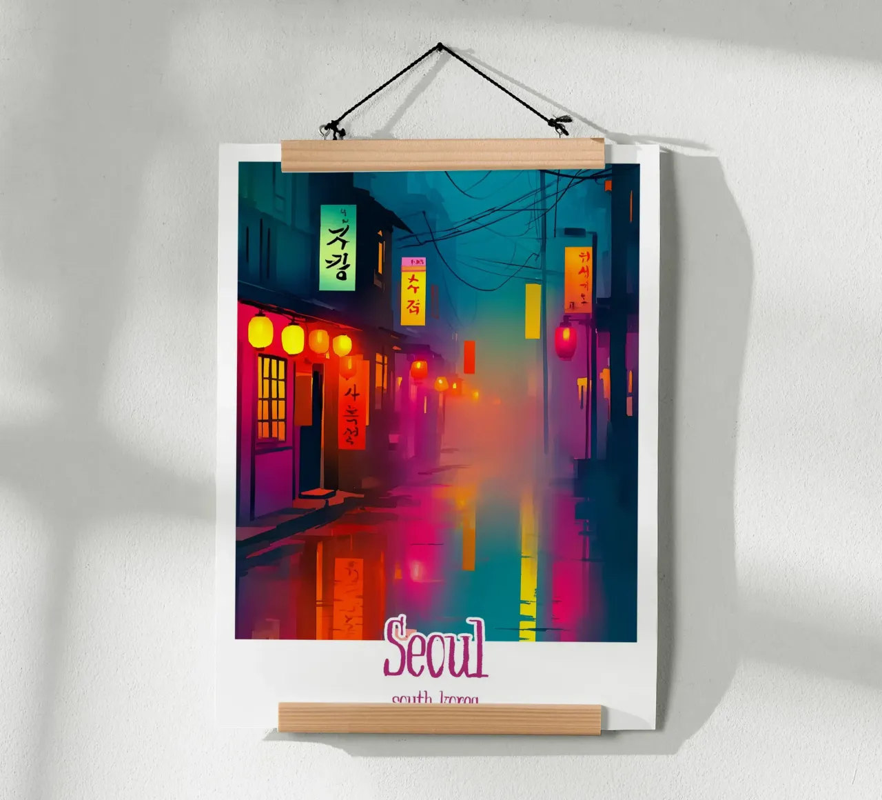 Poster Seul, Corea del Sud carta hahnemühle da Frame the World