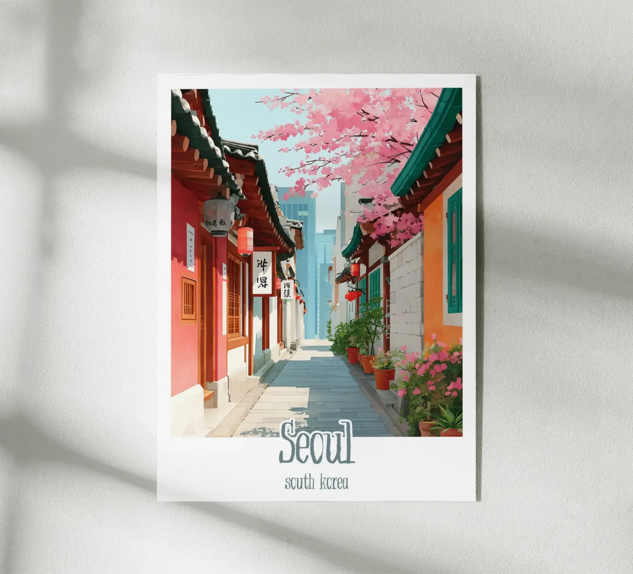 Poster Seoul, South Korea acrylic glass by Frame the World