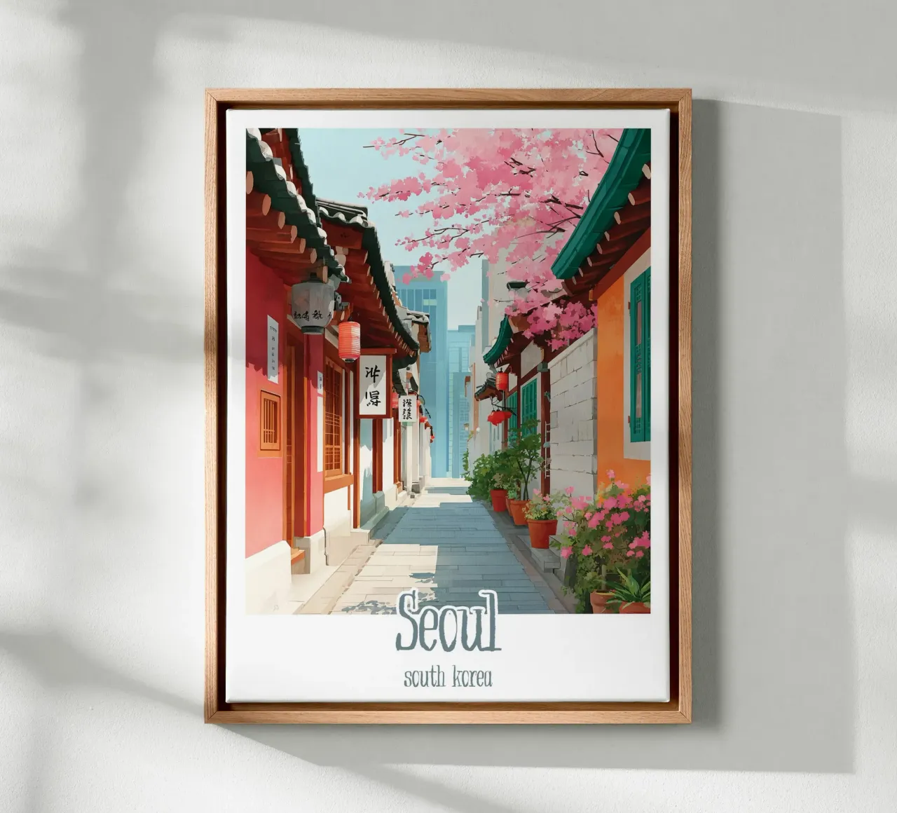 Affiche Séoul, Corée du Sud toile de Frame the World