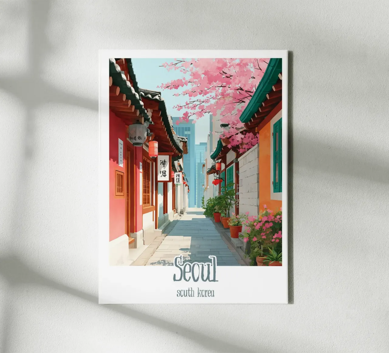 Affiche Séoul, Corée du Sud toile de Frame the World