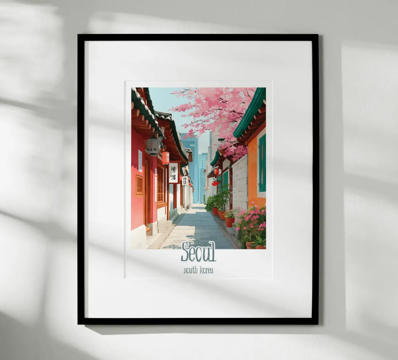 Poster Seul, Corea del Sud carta hahnemühle da Frame the World