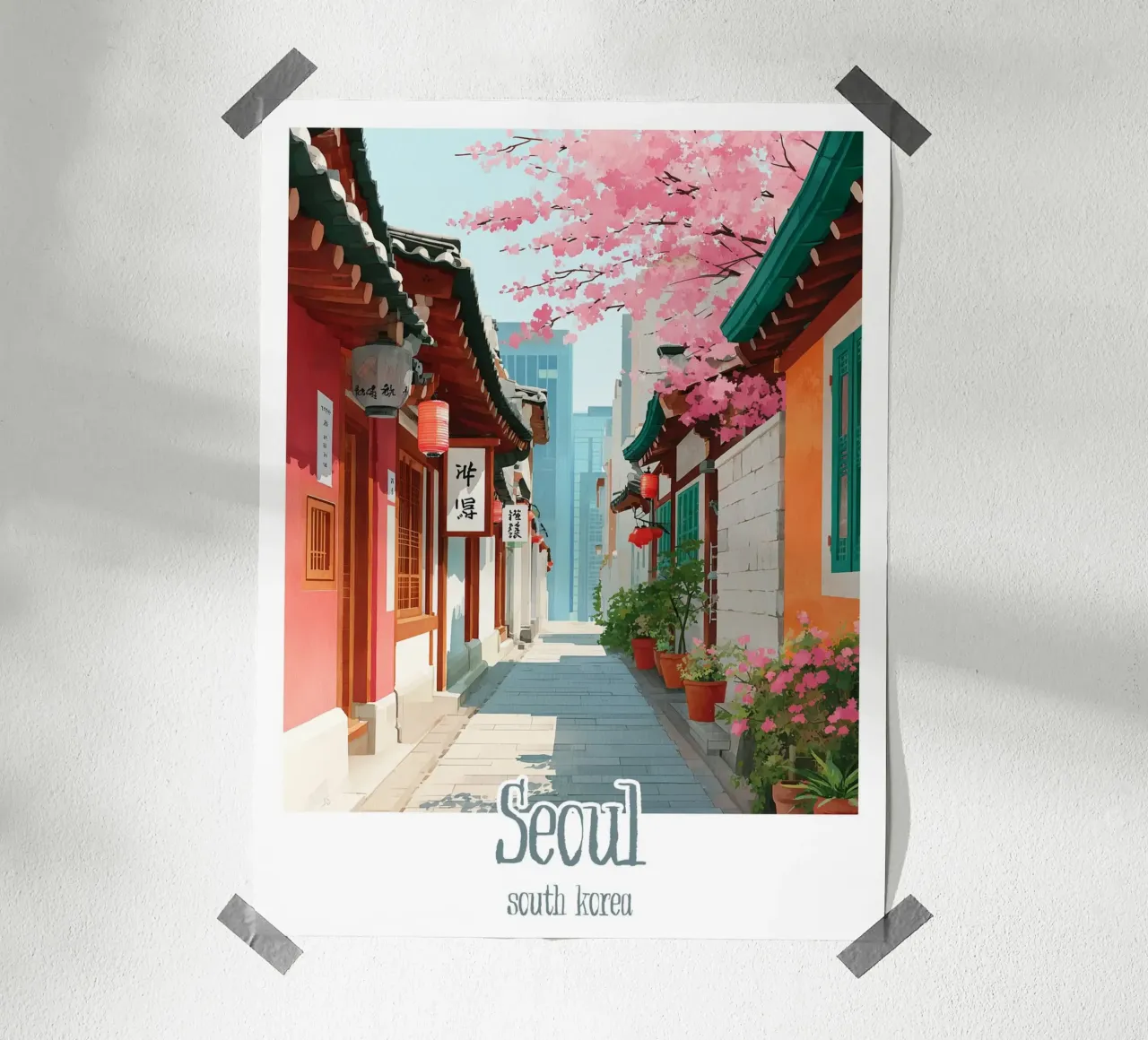 Poster Seul, Corea del Sud carta hahnemühle da Frame the World