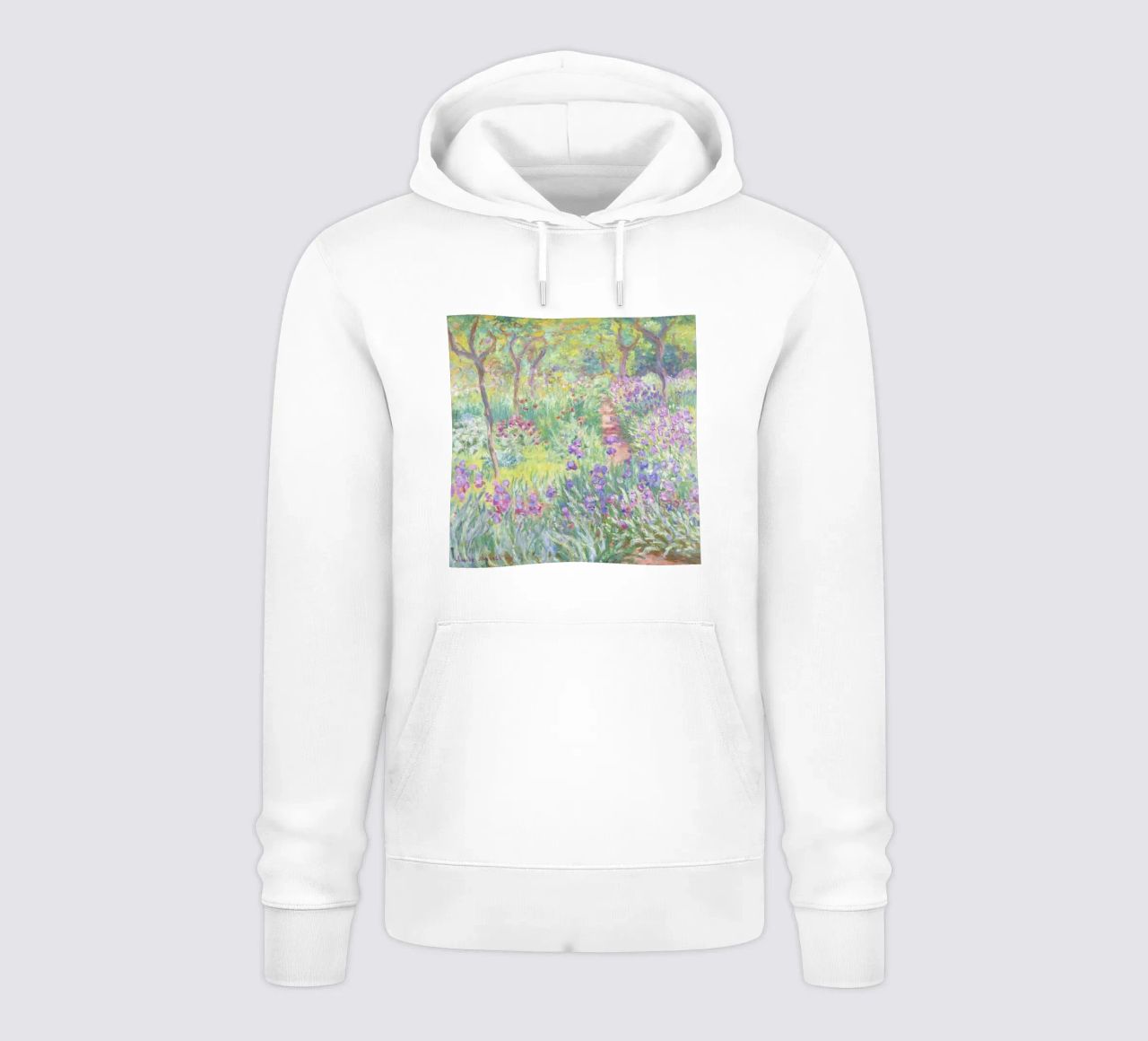 Der Garten des Künstlers in Giverny von Claude Monet Hoodie von Venus Art