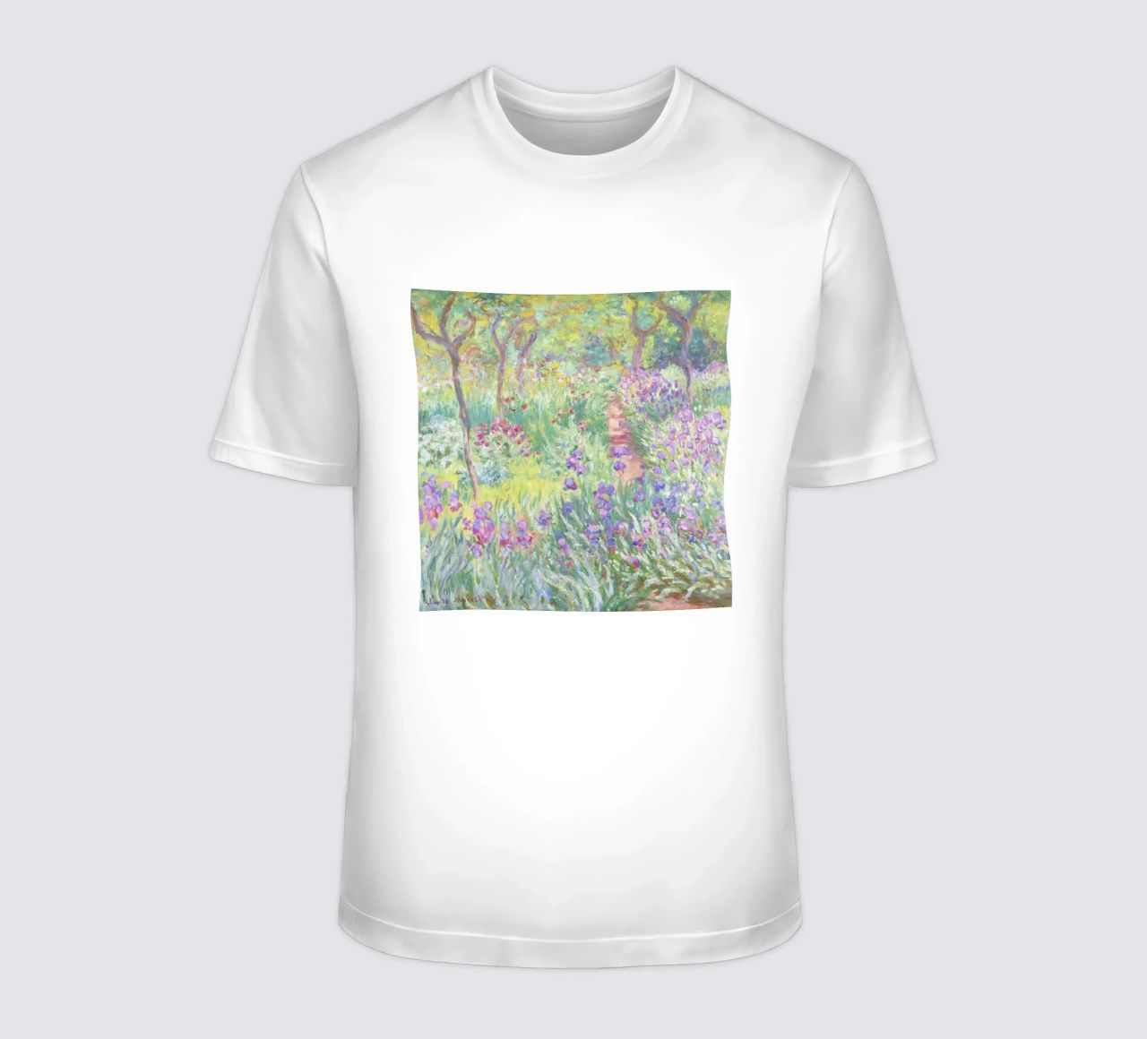 Der Garten des Künstlers in Giverny von Claude Monet T-Shirt von Venus Art