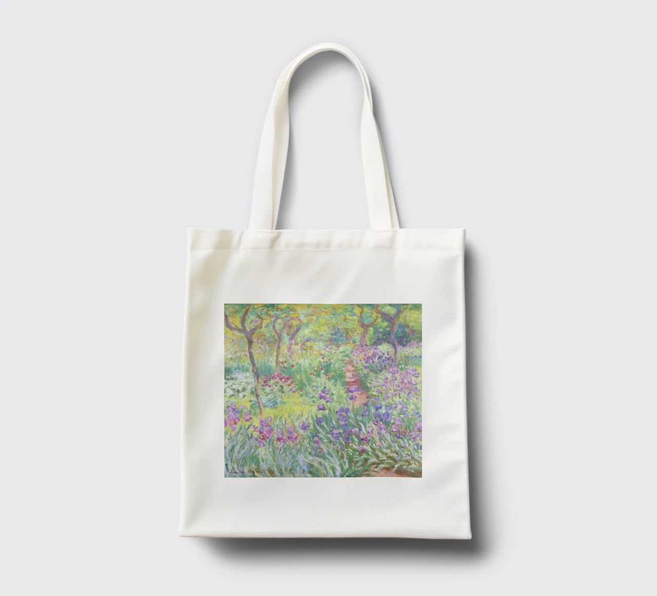 Der Garten des Künstlers in Giverny von Claude Monet Jutebeutel von Venus Art