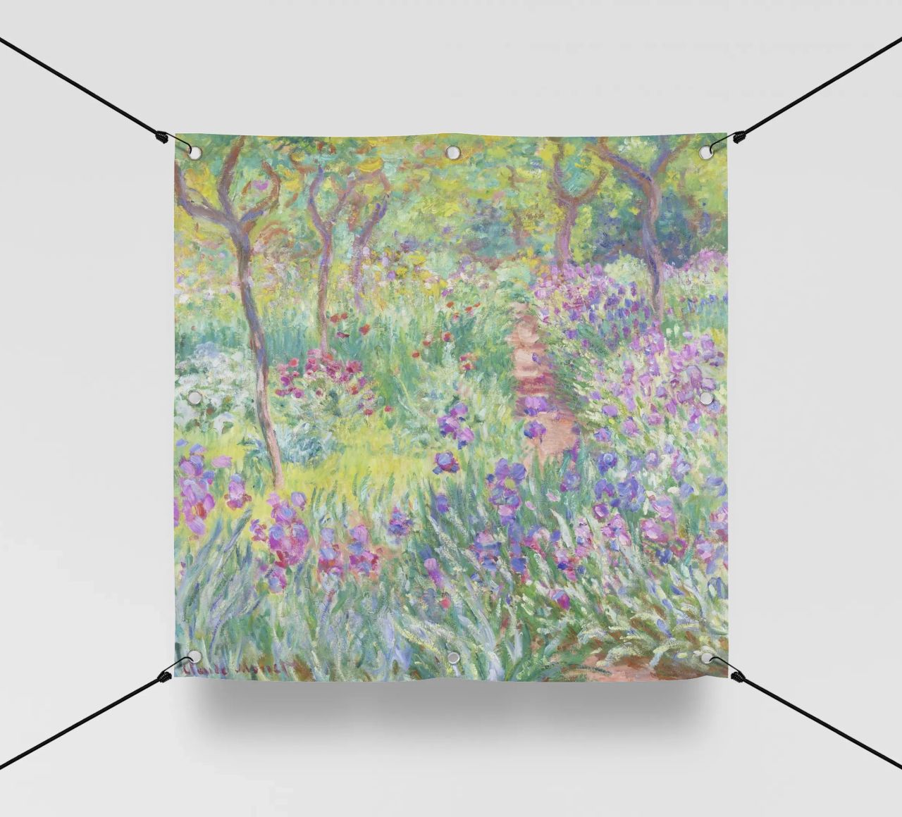 Der Garten des Künstlers in Giverny von Claude Monet PVC Plane von Venus Art