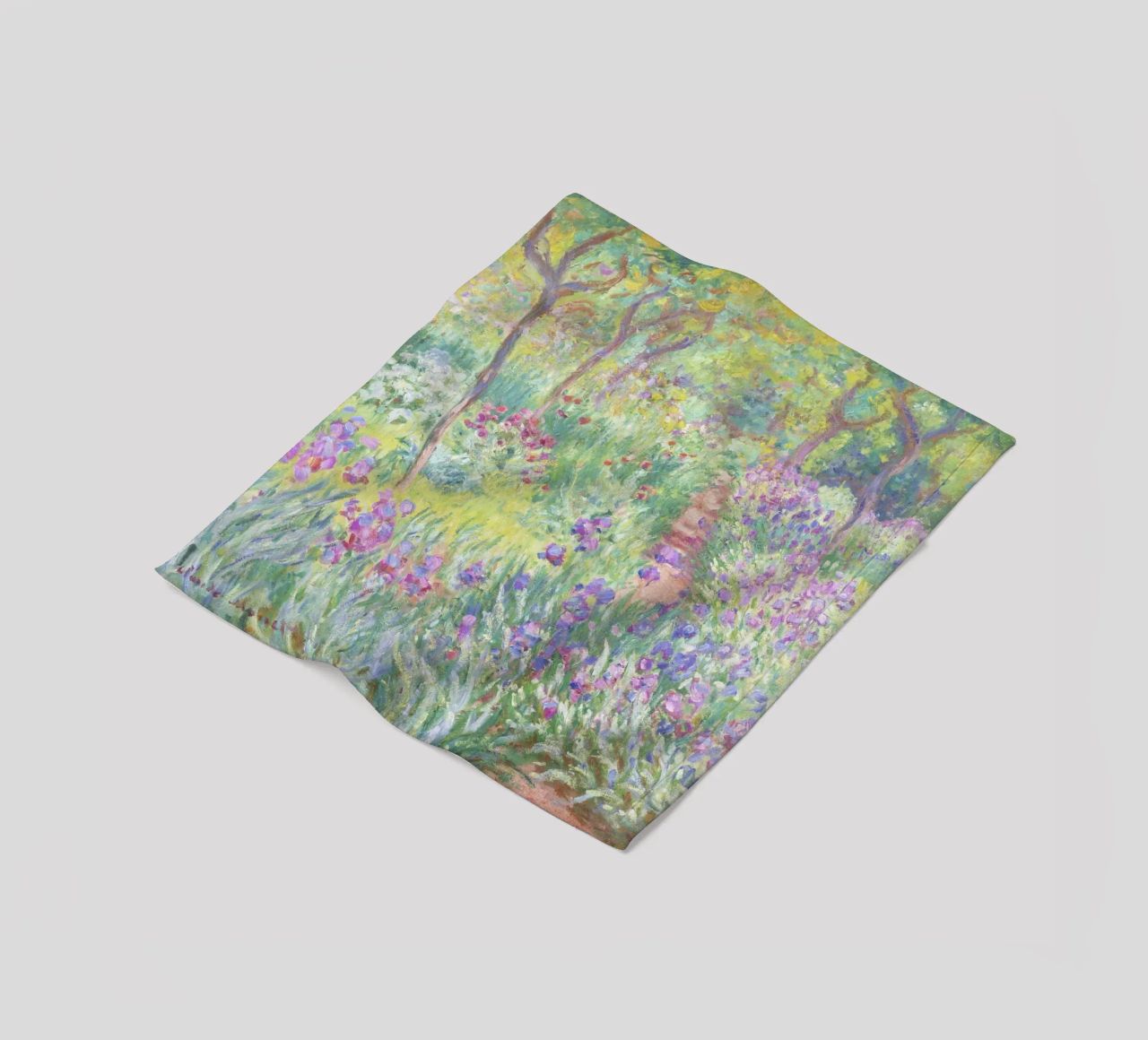 Der Garten des Künstlers in Giverny von Claude Monet Fleecedecke von Venus Art