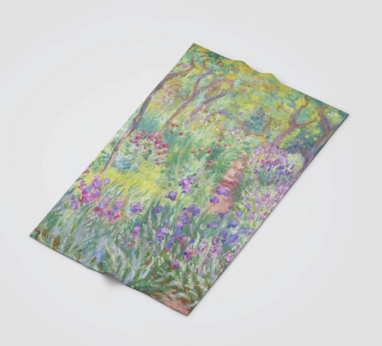 Der Garten des Künstlers in Giverny von Claude Monet Fleecedecke von Venus Art