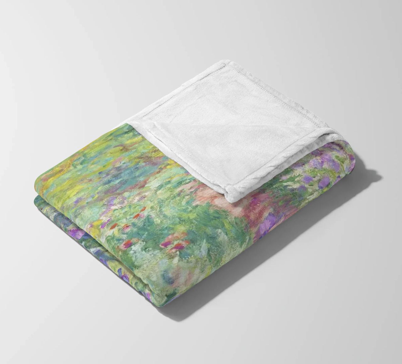 Der Garten des Künstlers in Giverny von Claude Monet Fleecedecke von Venus Art