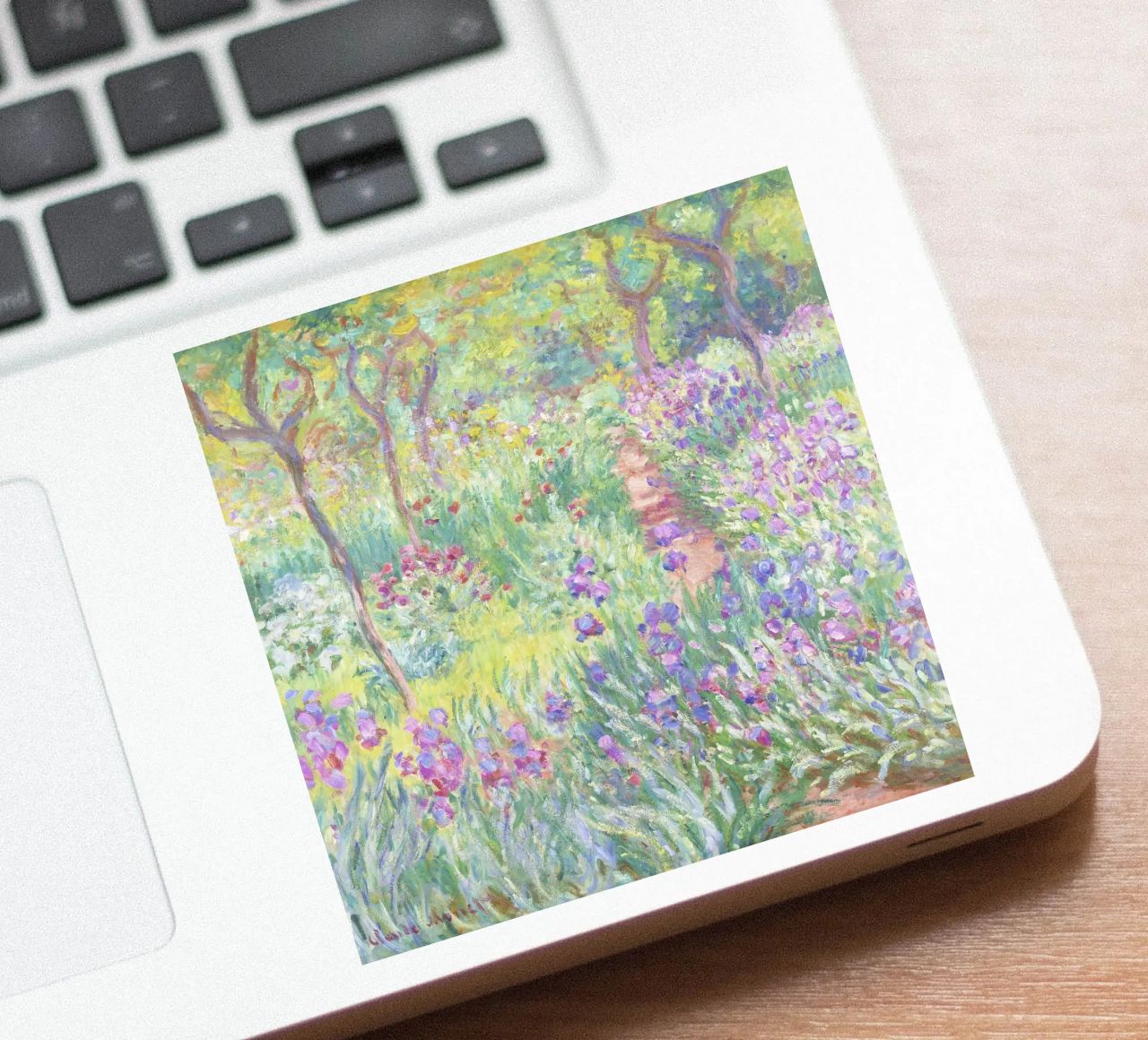 Der Garten des Künstlers in Giverny von Claude Monet Sticker von Venus Art