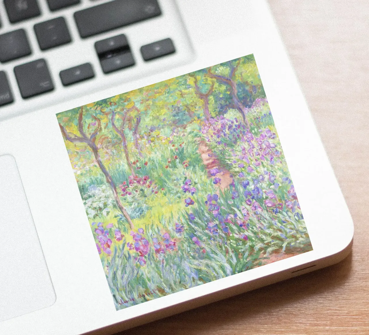 Il giardino dell'artista a Giverny di Claude Monet adesivo da Venus Art