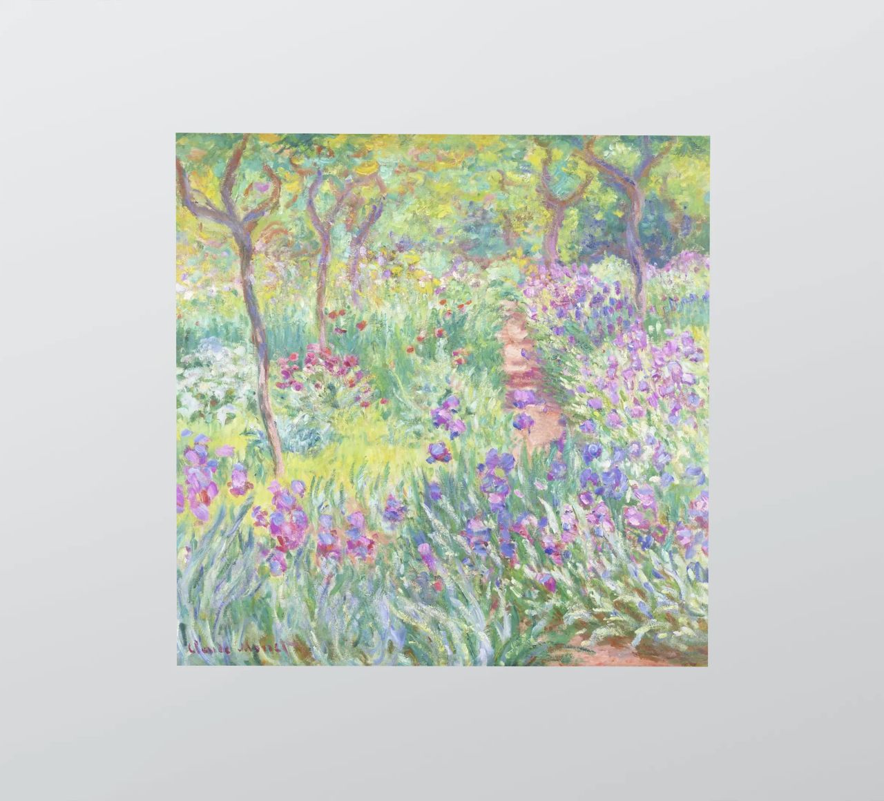 Der Garten des Künstlers in Giverny von Claude Monet Sticker von Venus Art