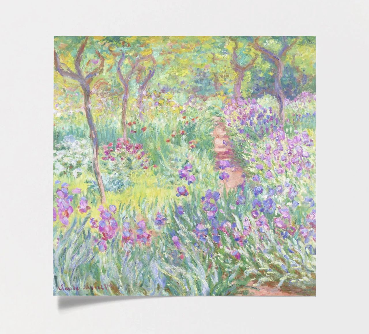 Der Garten des Künstlers in Giverny von Claude Monet Stickerbogen von Venus Art