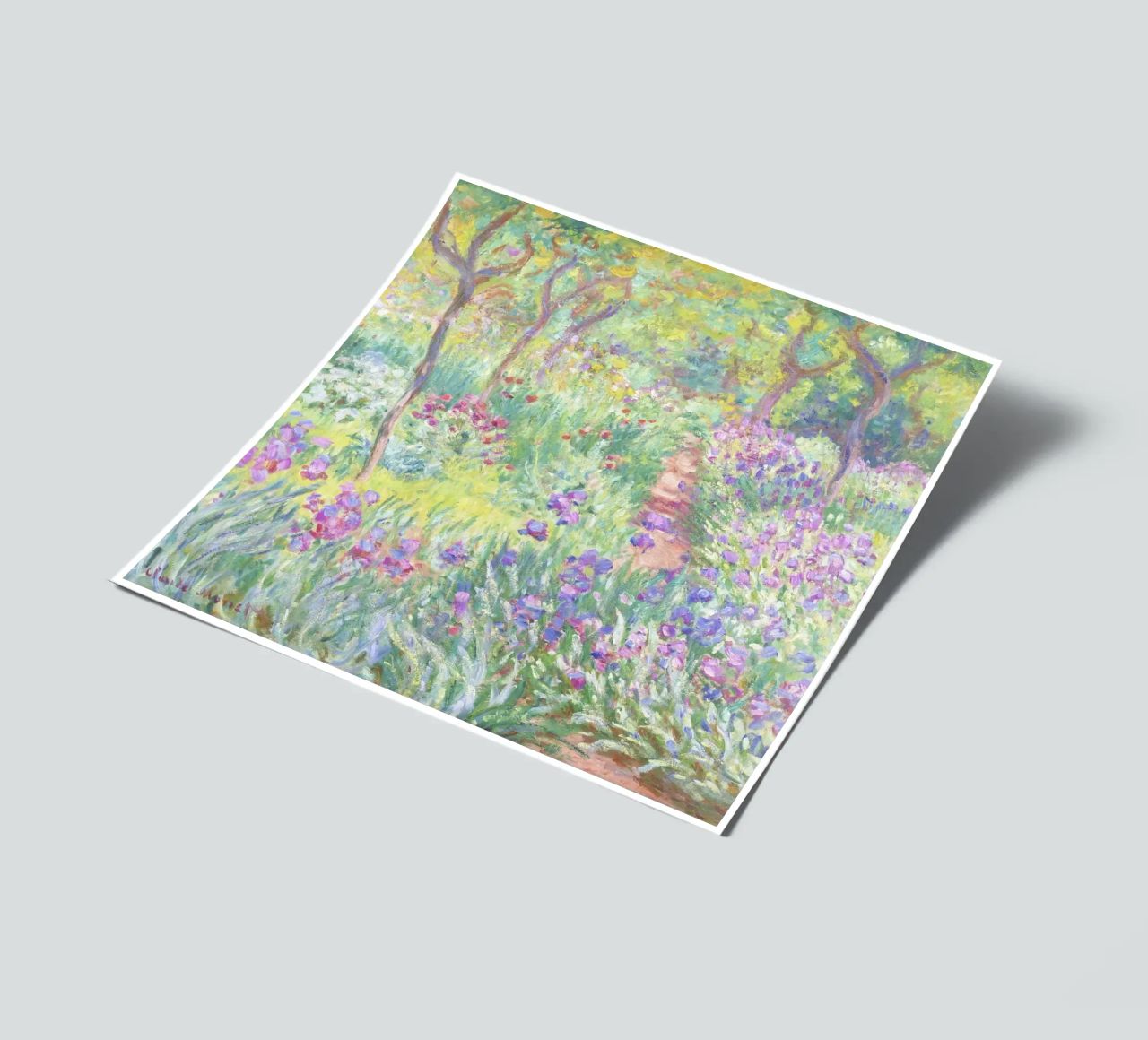 Der Garten des Künstlers in Giverny von Claude Monet Stickerbogen von Venus Art